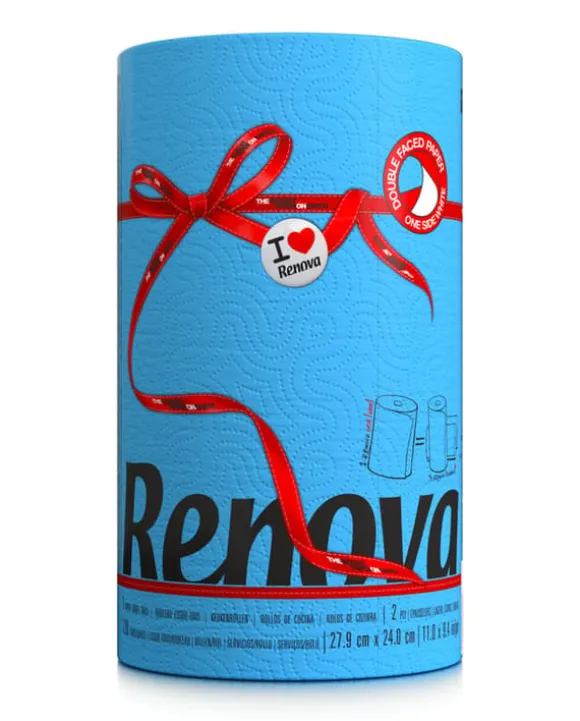 Renova Pappershandduk Blå 1R