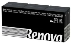 Renova Premium svarta hygienvåtservetter i 4-lagersförpackningar med 6x7 stycken
