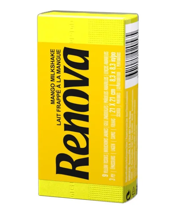 Renova Röda etikettdukar gula 6x9 st