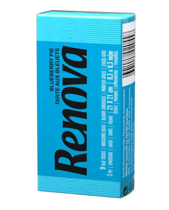 Renova Röda etiketter blå näsdukar 6x9 st