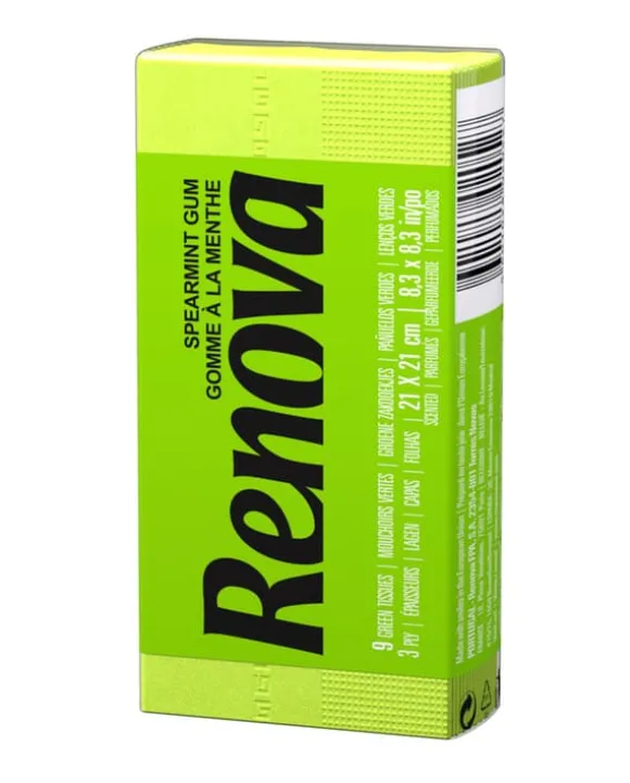 Renova Röda etikettnäsdukar gröna 6x9 st