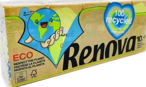 Renova Recycled Pocket Wipes 10x9 st