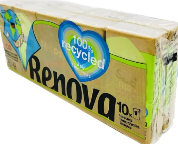 Renova Recycled Pocket Wipes 10x9 st