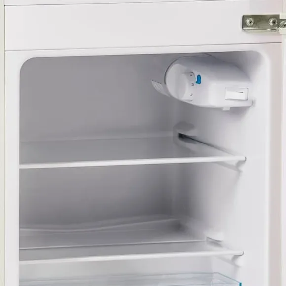 Retro-Kylskåp, Gefrierkombination, 88.8 cm, 60L kyl, 22L frys, 102 kWh/år, LED-ljus, Cremevit, Energieklass E