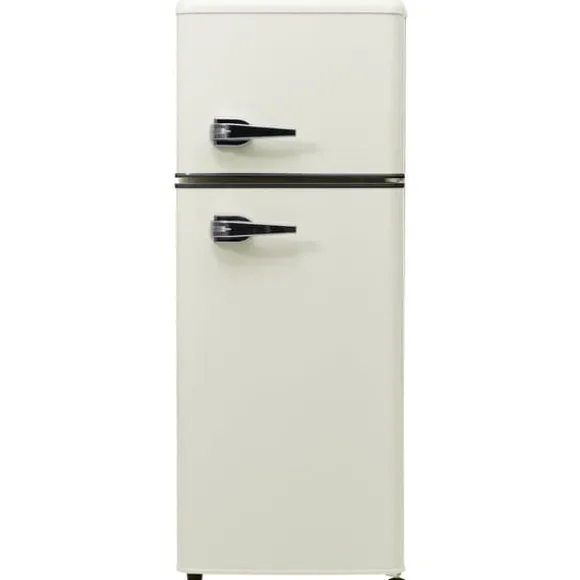Retro-Kylskåp, Kombinerad kyl och frys, 105.5 cm, 92L, 28L frys, 116 kWh/år