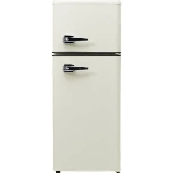 Retro-Kylskåp, Kombinerad kyl och frys, 105.5 cm, 92L, 28L frys, 116 kWh/år