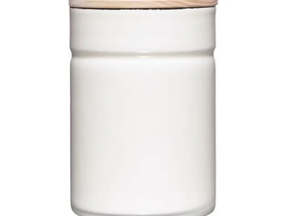 Riess RIESS - Köksbehållare med trälock 0,5l Pure White