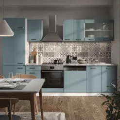 R-Line kök, 300 cm utan bänkskiva, Blågrå/vit, Vicco
