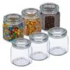 Robust set med 6 förvaringsburkar med lock 1300 ml