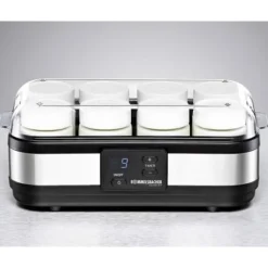 Rommelsbacher JG 40 yoghurtmaskin - Rostfritt stål-svart - 8 kastruller - 40 watt