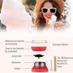 Rootz Candy Machine - Rood - Staal, Pp - 10,62 cm x 10,23 cm x 7,08 cm