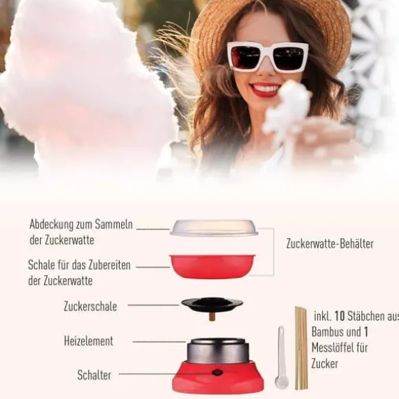 Rootz Candy Machine - Rood - Staal, Pp - 10,62 cm x 10,23 cm x 7,08 cm