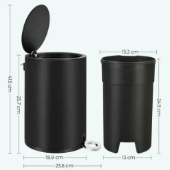 Rootz kosmetikakärl - Förvaringskärl - 3 liters kosmetikbehållare - Innerbehållare med handtag - Bin - Liten kosmetikbehållare - Mini papperskorg - Sv | CDON