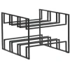 Rootz vinflaskhållare för 6 flaskor 29x21x25 cm vinställ svart metall - Flaskhållare Iron Modern - Vinställ vinhållare bord kök