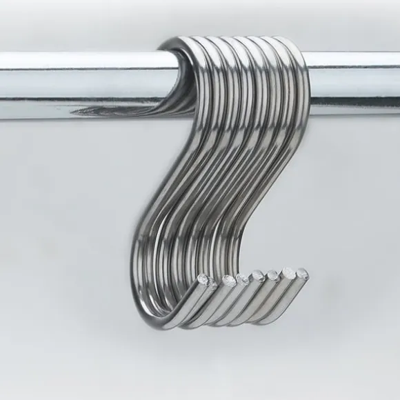 Rostfria S-Krokar, 10-pack