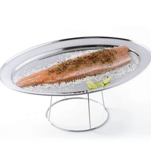 2 rostfria stöd för skaldjursfat