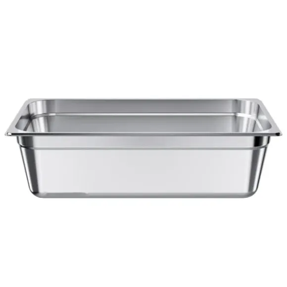 Rostfri ångpanna, Fullstorlek 145mm djup, 20,5L, Anti-Jam, återanvändbar för restaurang, hotell, hem, fest, 1-pack