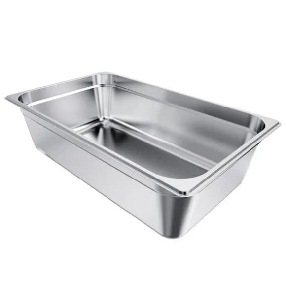 Rostfri ångpanna, Fullstorlek 145mm djup, 20,5L, Anti-Jam, återanvändbar för restaurang, hotell, hem, fest, 1-pack