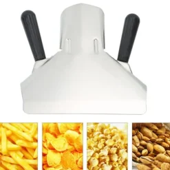 rostfritt stål matpopcornchipsskopa med handtag för kommersiell restauranganvändning dubbelt handtag