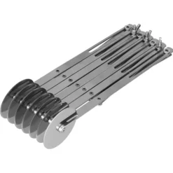 Rostfritt stål Multi Wheel Deg Roller Divider Kex Bakverk Pizzaskärare Bakverktyg7 hjul