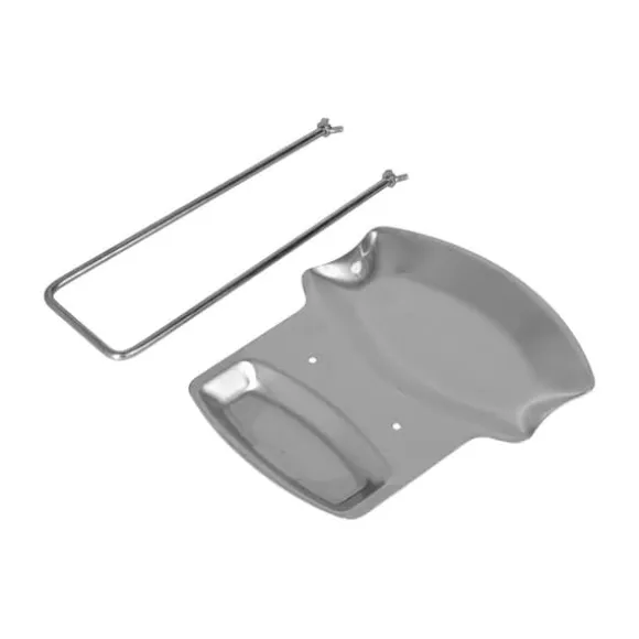 Rostfritt stål Pan Cover Rack Pan Lock Förvaring Hylla Organizer Skedstöd med avloppsbricka