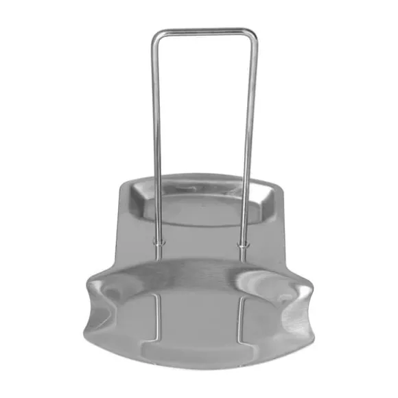 Rostfritt stål Pan Cover Rack Pan Lock Förvaring Hylla Organizer Skedstöd med avloppsbricka