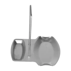 Rostfritt stål Pan Cover Rack Pan Lock Förvaring Hylla Organizer Skedstöd med avloppsbricka