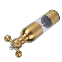 Rostfritt Stål Pepparkvarn Manuell Kran Ventilform Svartpeppar Havssaltkvarn för KitchenGolden