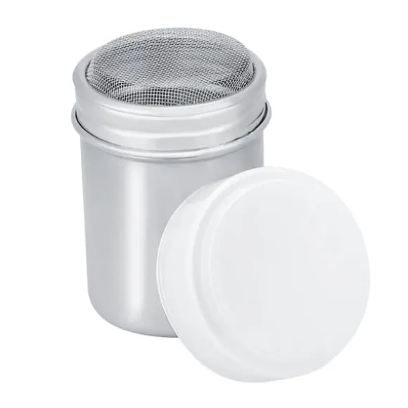 Rostfritt Stål Pulver Shaker Kanna Kakao Socker Kaffe Peppar Krydda (Konkav S)