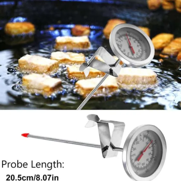 Rostfritt Stål Stekolja Termometer Fritös Friterad Kyckling Grill Termometermätare