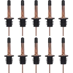 Rostfritt stål vinhällarpropp set - 10 st (roseguld svart)