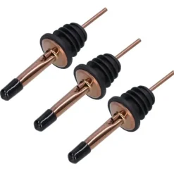 Rostfritt stål vinhällarpropp set - 10 st (roseguld svart)