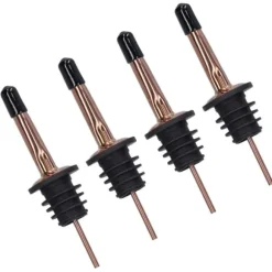 Rostfritt stål vinhällarpropp set - 10 st (roseguld svart)