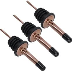 Rostfritt stål vinhällarpropp set - 10 st (roseguld svart)