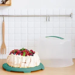 Rotho Fresh Cake Box XL 35,5x34,5x26 cm Mistelgrön/Transparent