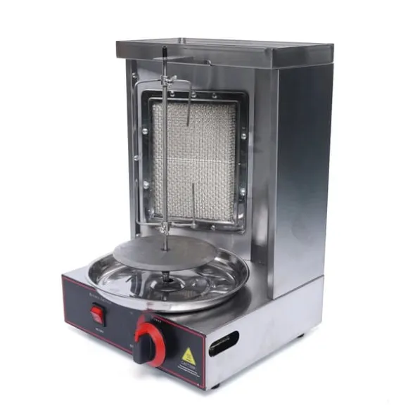 Rotisserigrill 360° - Gasgrill - Infraröd LPG-brännare - 2000 W - 220 V 50 Hz - 0–300 °C Steglös Temperatur - Rostfritt Stål - Max 10 kg