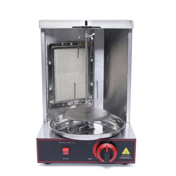 Rotisserigrill 360° - Gasgrill - Infraröd LPG-brännare - 2000 W - 220 V 50 Hz - 0–300 °C Steglös Temperatur - Rostfritt Stål - Max 10 kg