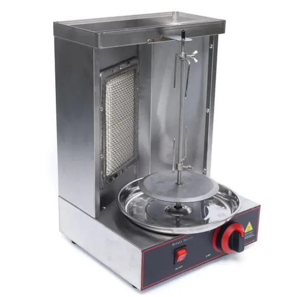 Rotisserigrill 360° - Gasgrill - Infraröd LPG-brännare - 2000 W - 220 V 50 Hz - 0–300 °C Steglös Temperatur - Rostfritt Stål - Max 10 kg