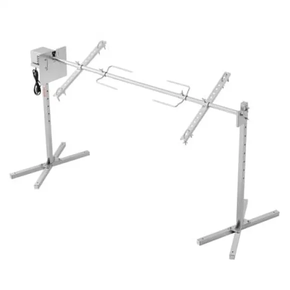 Rotisserigrillset, 176,5x56,5x87 cm, rostfritt stål, justerbar