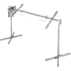 Rotisserigrill 174x53,5x86 cm rostfritt stål elektriskt grillset