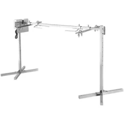 Rotisserigrill 174x53,5x86 cm rostfritt stål elektriskt grillset