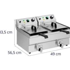 Royal Catering - Elektrisk fritös - 2 x 9 L - 230 V
