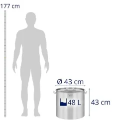 Royal Catering - Gryta - induktion 48 l - Ø 40 cm