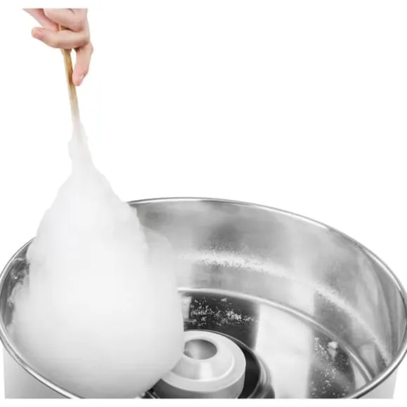 Royal Catering - Kraftfull sockervaddsmaskin med skål i rostfritt stål och värmelåda - 230 V, 1200 W