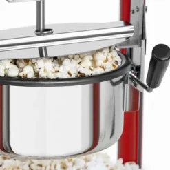 Royal Catering - Liten popcornmaskin - 1500 W effekt, rostfritt stål, härdat glas och non-stick-beläggning