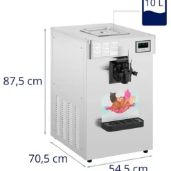Royal Catering - Mjukglassmaskin - 1290 W - 18 l/h - Behållare: 10 l - 1 smak