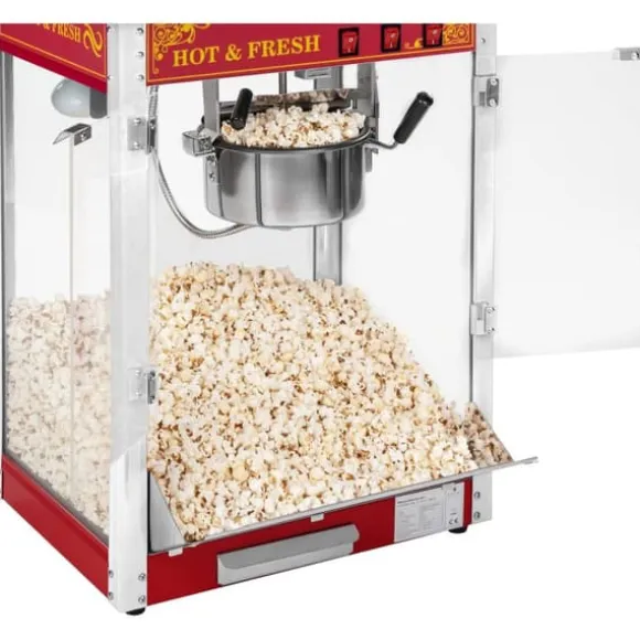 Royal Catering - Popcornmaskin med vagn - Retrodesign - Röd