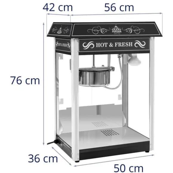 Royal Catering - Popcornmaskin – Svart tak