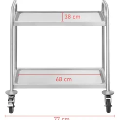 Royal Catering - Serveringsvagn - 2 hyllplan - 150 kg