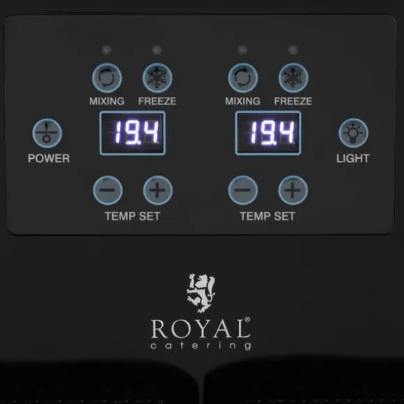 Royal Catering - Slushmaskin - 2 x 3 l - Digital kontrollpanel